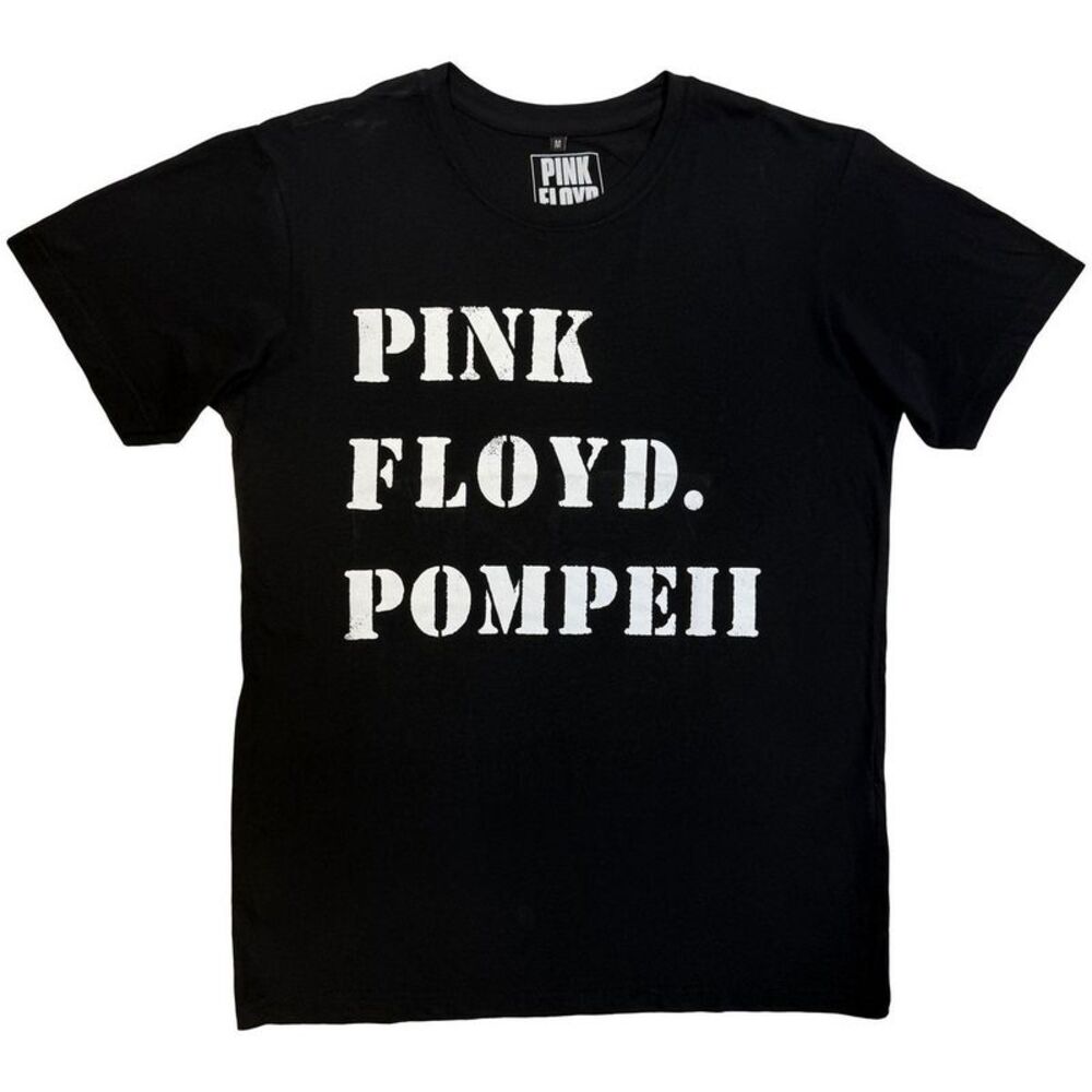 Pink Floyd Unisex Adult Pompeii Stencil T-Shirt / Black